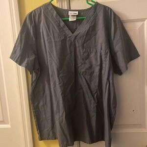Scrub Gray Top from ScrubStar. Size is Large.